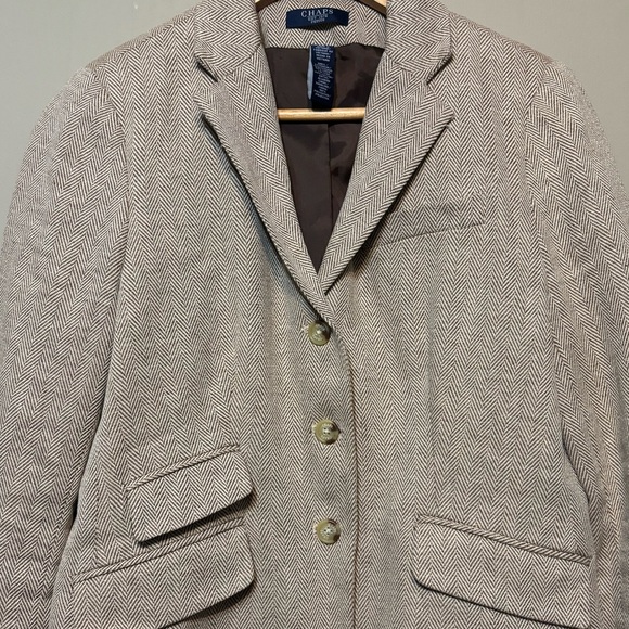 CHAPS by Ralph Lauren Tailored Micro-Checker Cotton Blend Blazer - Picture 6 of 7